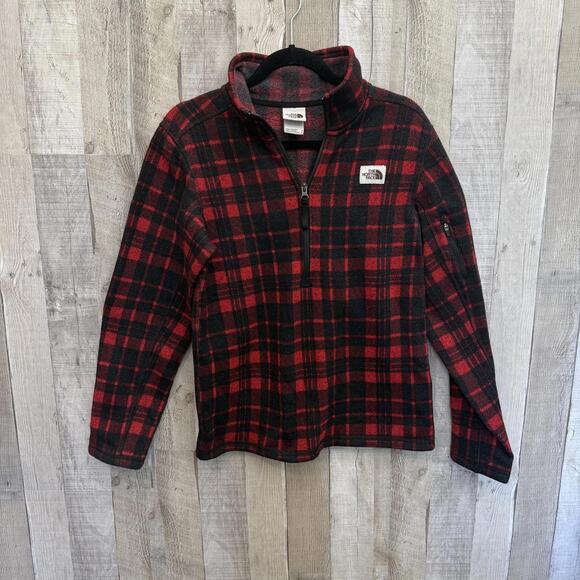*The North Face Gordon Lyons 1/4 Zip Plaid Fleece Pullover Size S Causal Fall - Picture 7 of 7